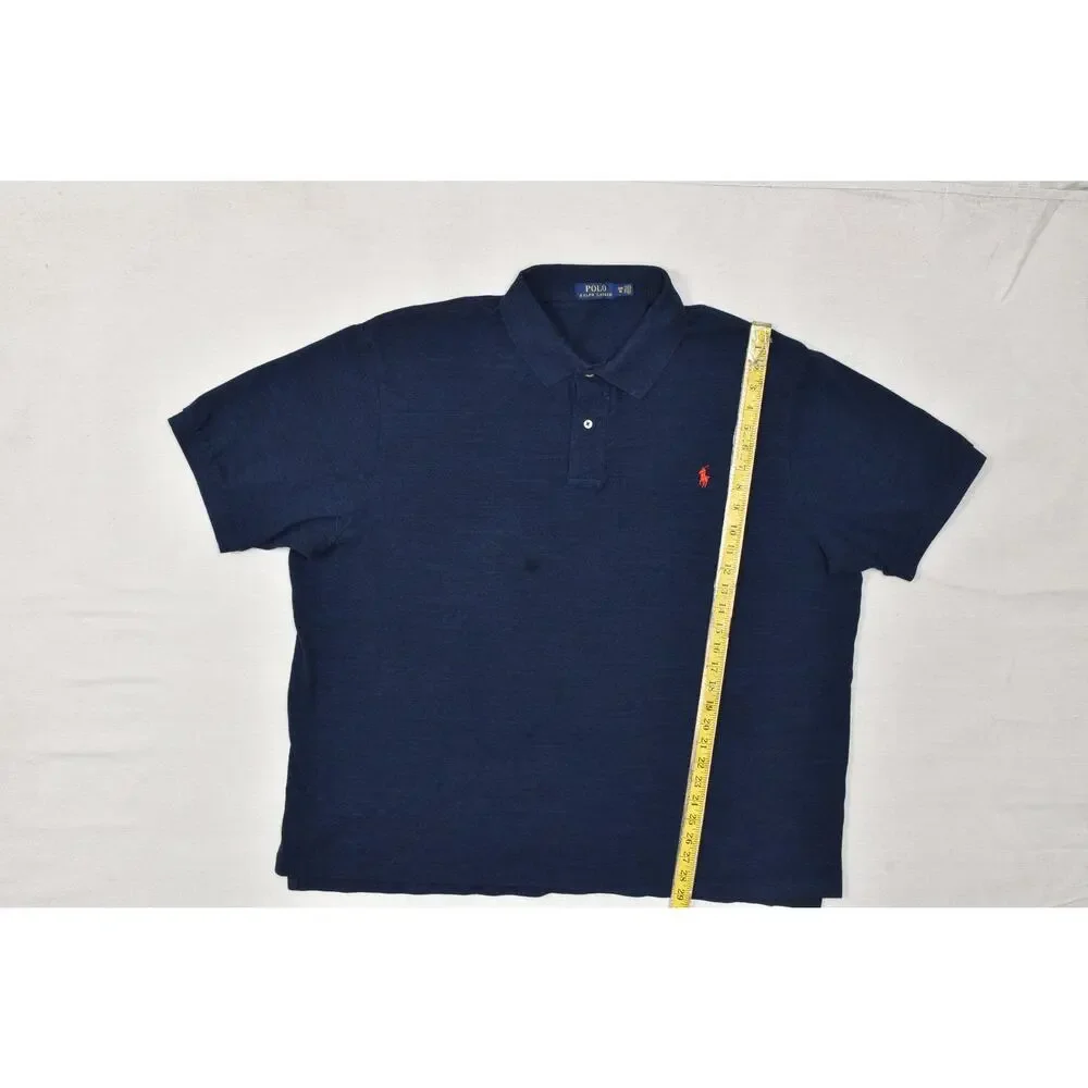 Polo Ralph Lauren Shirt Size 3XB Blue Short Sleeve Cotton Polo Big & Tall Mens